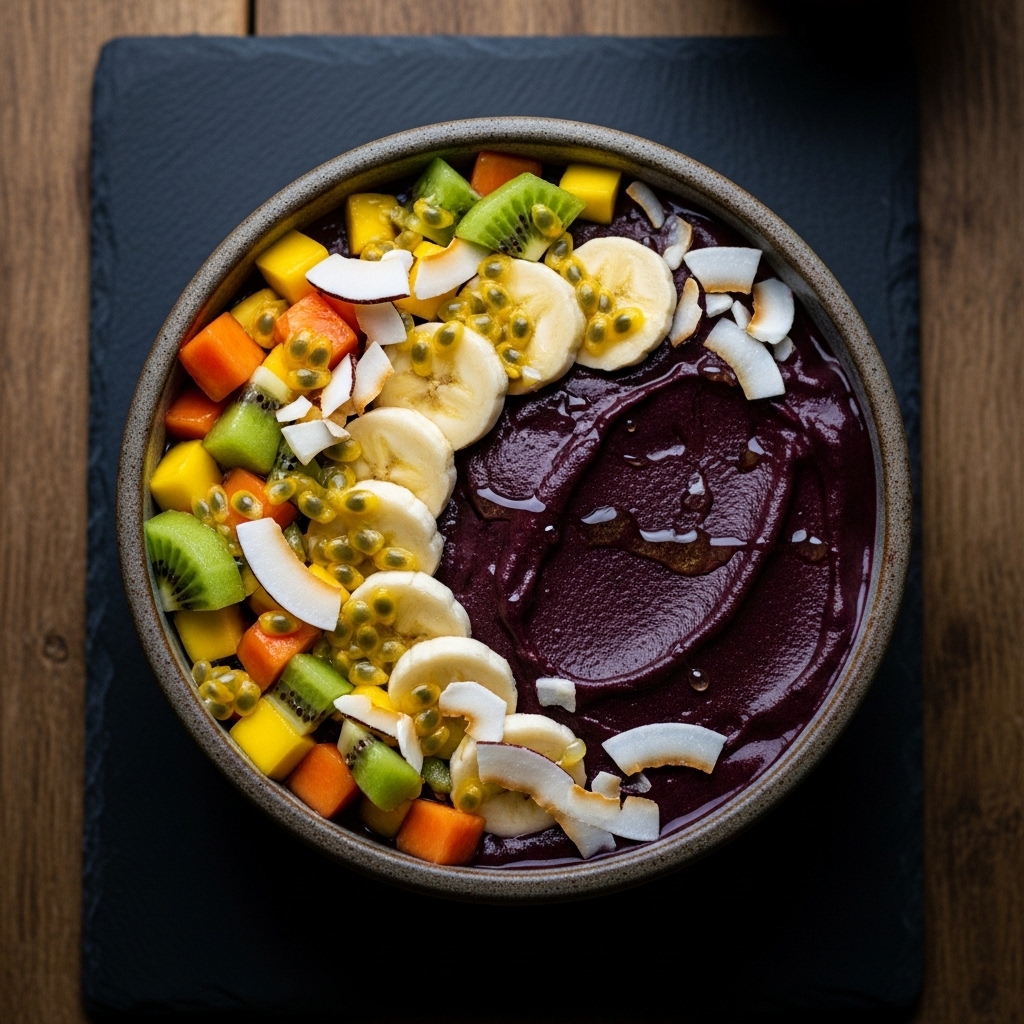 Brazilian Paleo Açaí Bowl with Tropical Fruit Salsa